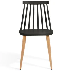 Chaises à barreaux noires style scandinave