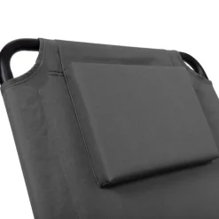 Chaises de plage pliantes gris anthracite avec dossier inclinable