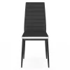 Chaises de salle à manger noires avec bandeau blanc