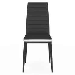 Chaises de salle à manger noires et blanches ROMANE