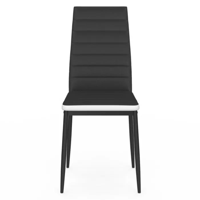 Chaises de salle à manger noires et blanches ROMANE