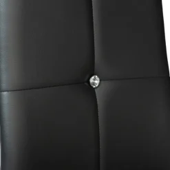 Chaises de salle à manger noires et blanches avec strass