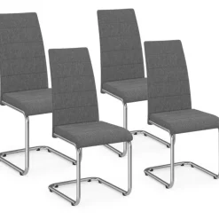 Chaises design gris anthracite pour salle à manger
