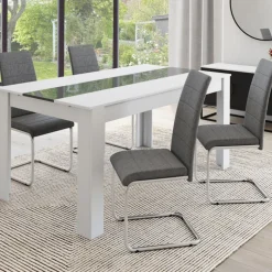 Chaises design gris anthracite pour salle à manger