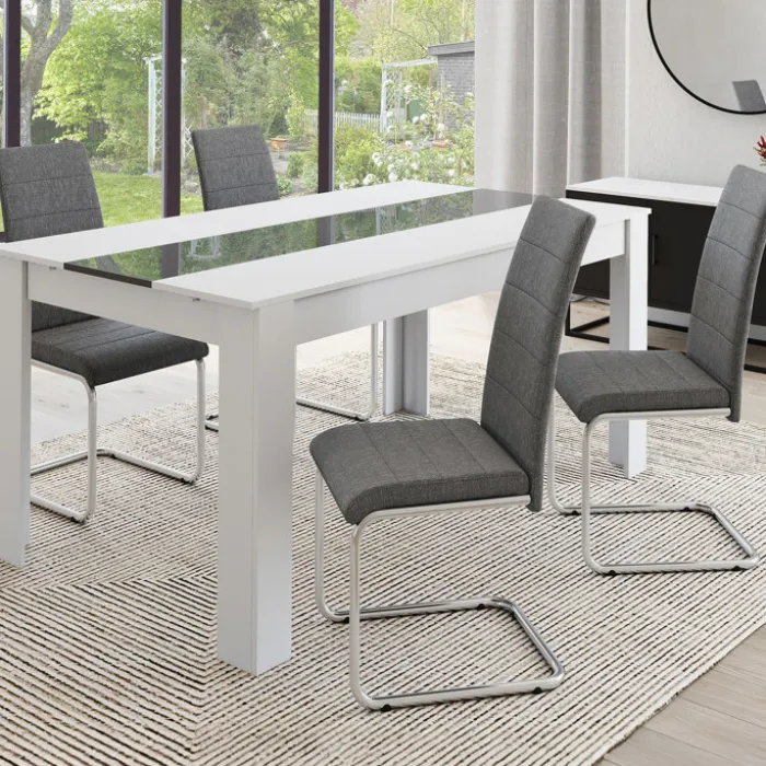 Chaises design gris anthracite pour salle à manger