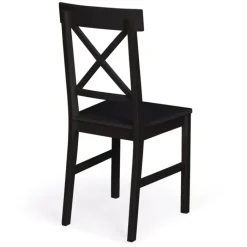 Chaises en bois noir lot de 4