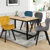 Chaises en velours matelassée bleu, gris foncé, gris clair et jaune