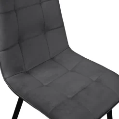 Chaises en velours mix color (bordeaux, gris et jaune) : lot de 4