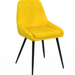 Chaises en velours multicolor avec demi-accoudoirs