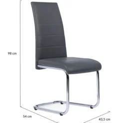 Chaises grises design pour salle à manger MIA
