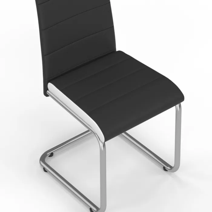 Chaises noires et blanches design pour salle à manger MIA