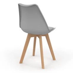 Chaises scandinaves 4 couleurs : gris foncé, gris clair, blanc et jaune