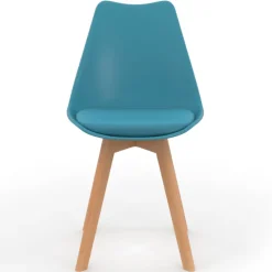 Chaises scandinaves 4 couleurs : pastel rose, blanc, gris clair et bleu