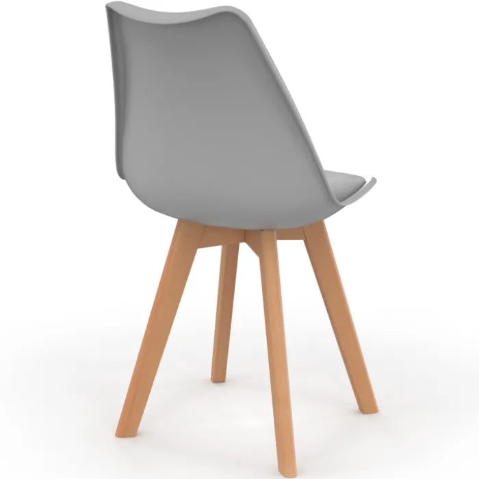 Chaises scandinaves 4 couleurs : pastel rose, blanc, gris clair et bleu