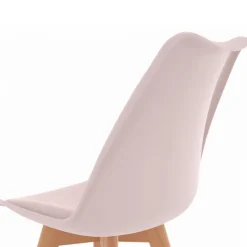 Chaises scandinaves 4 couleurs : pastel rose, blanc, gris clair et bleu