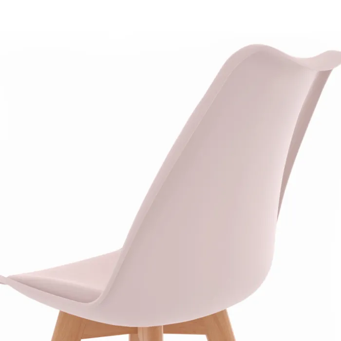 Chaises scandinaves 4 couleurs : pastel rose, blanc, gris clair et bleu