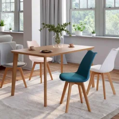 Chaises scandinaves 4 couleurs : pastel rose, blanc, gris clair et bleu