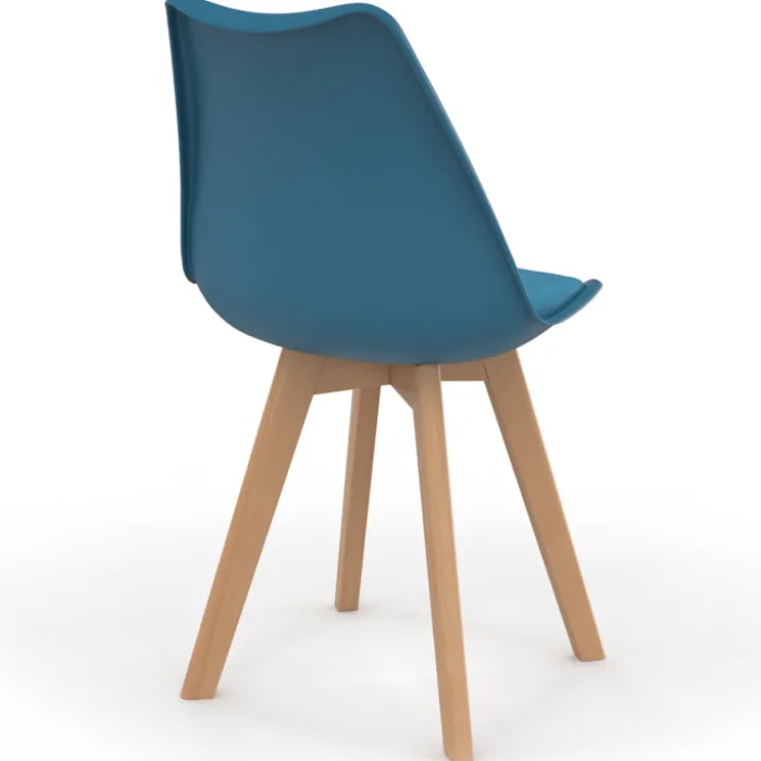 Chaises scandinaves bleu canard