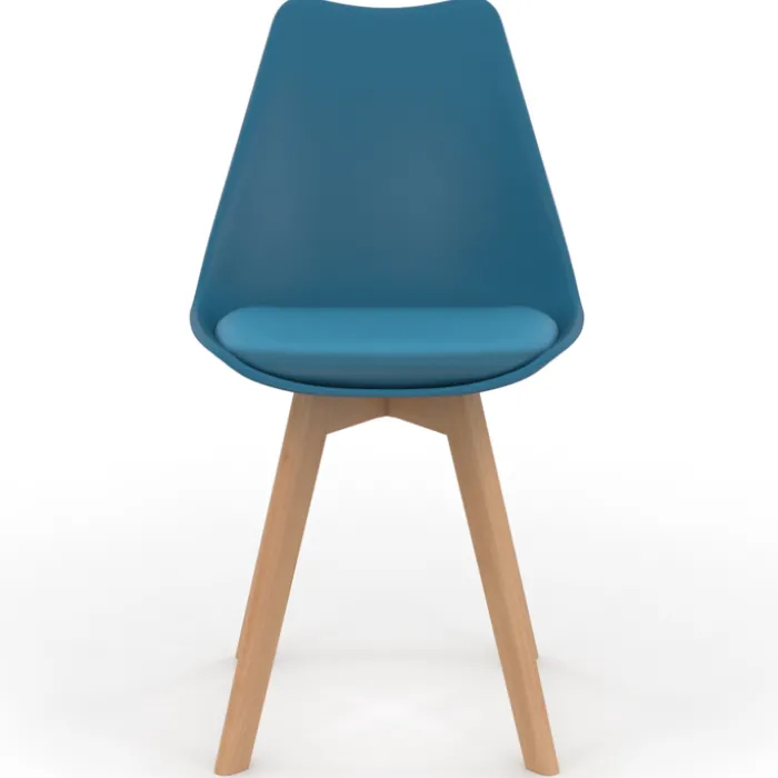Chaises scandinaves bleu canard