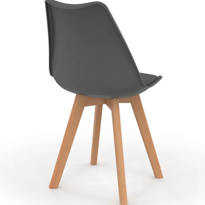 Chaises scandinaves grises avec coussin