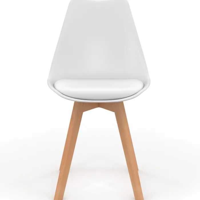 Chaises scandinaves mix color blanc, gris clair et patchworks
