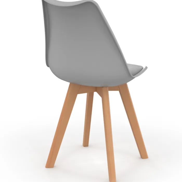 Chaises scandinaves mix color blanc, gris clair et patchworks