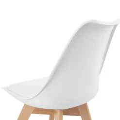Chaises scandinaves mix color blanc, gris clair et patchworks
