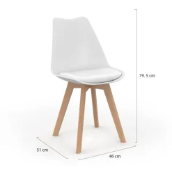 Chaises scandinaves mix color grises, blanches et noires
