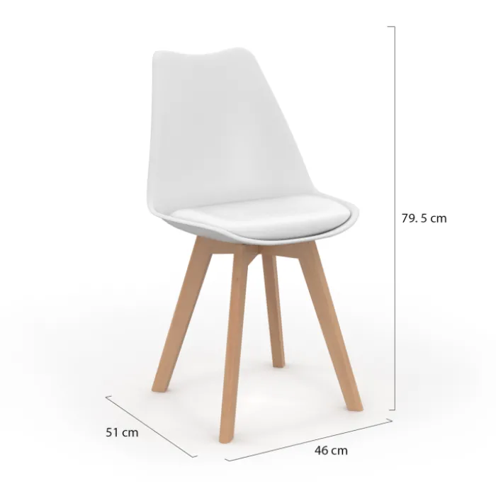 Chaises scandinaves mix color grises, blanches et noires