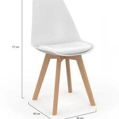 Chaises scandinaves patchworks noirs, gris et blancs