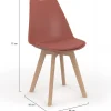 Chaises scandinaves terracotta et beige