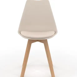Chaises scandinaves terracotta et beige