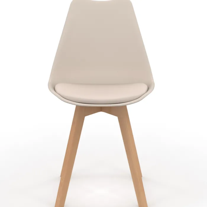 Chaises scandinaves terracotta et beige