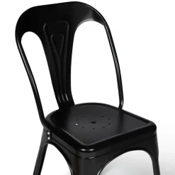 Chaises style industriel noir mat