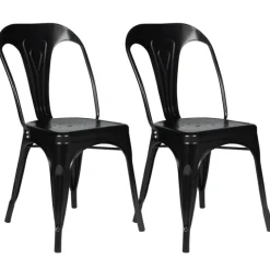 Chaises style industriel noir mat
