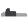 Chauffeuse convertible 1 place en tissu gris anthracite