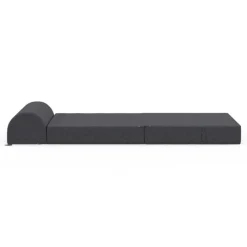 Chauffeuse convertible 1 place en tissu gris anthracite