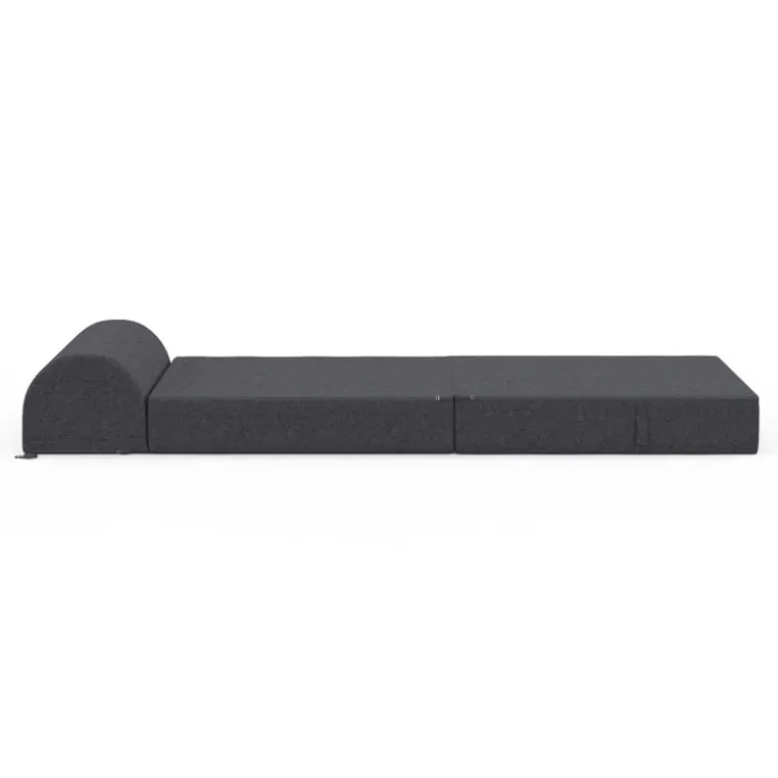 Chauffeuse convertible 1 place en tissu gris anthracite