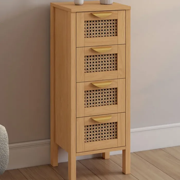 Chiffonnier cannage pour entrée et salle de bain