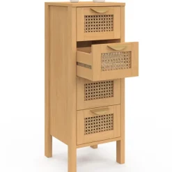Chiffonnier cannage pour entrée et salle de bain