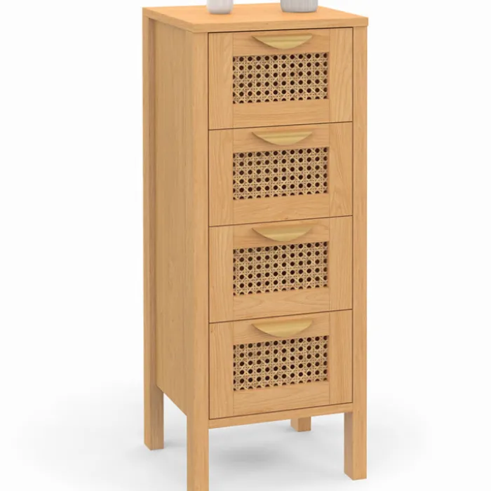 Chiffonnier cannage pour entrée et salle de bain