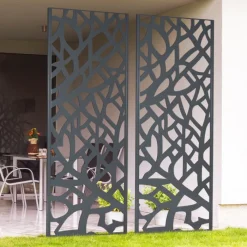 Claustra extérieur métal gris design