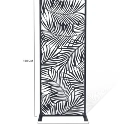 Claustra extérieur métal gris motif palmier