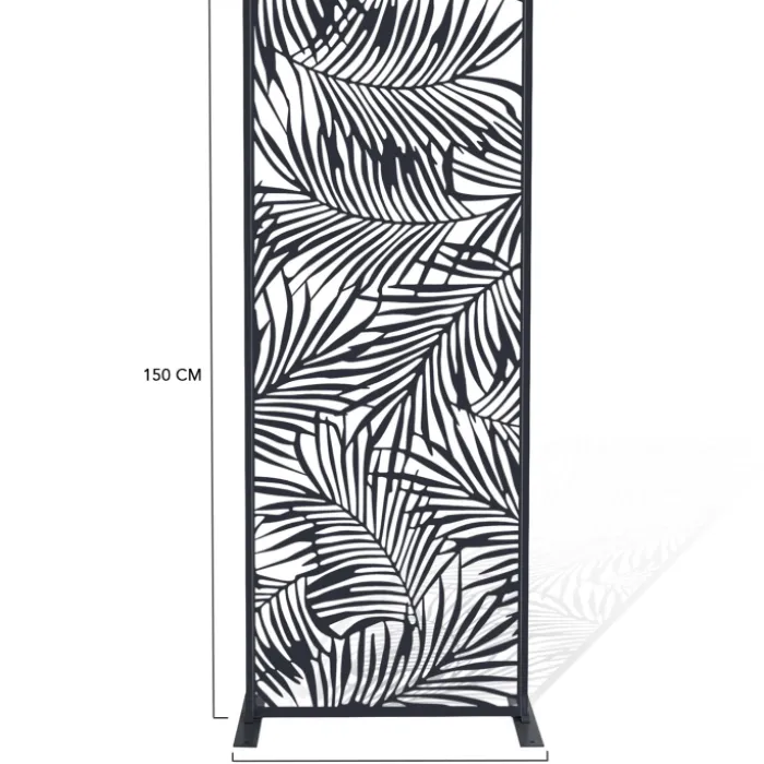 Claustra extérieur métal gris motif palmier