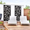Claustra extérieur métal noir mat motif floral