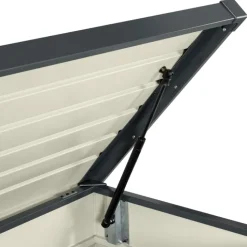 Coffre de rangement extérieur étanche en métal gris 350 L
