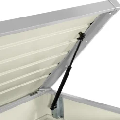 Coffre de rangement extérieur étanche en métal gris clair 600 L