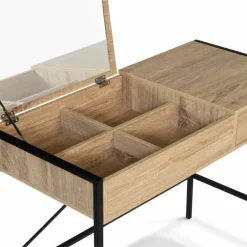 Coiffeuse industrielle avec miroir rabattable
