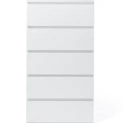 Commode 5 tiroirs blanche