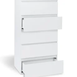 Commode 5 tiroirs blanche